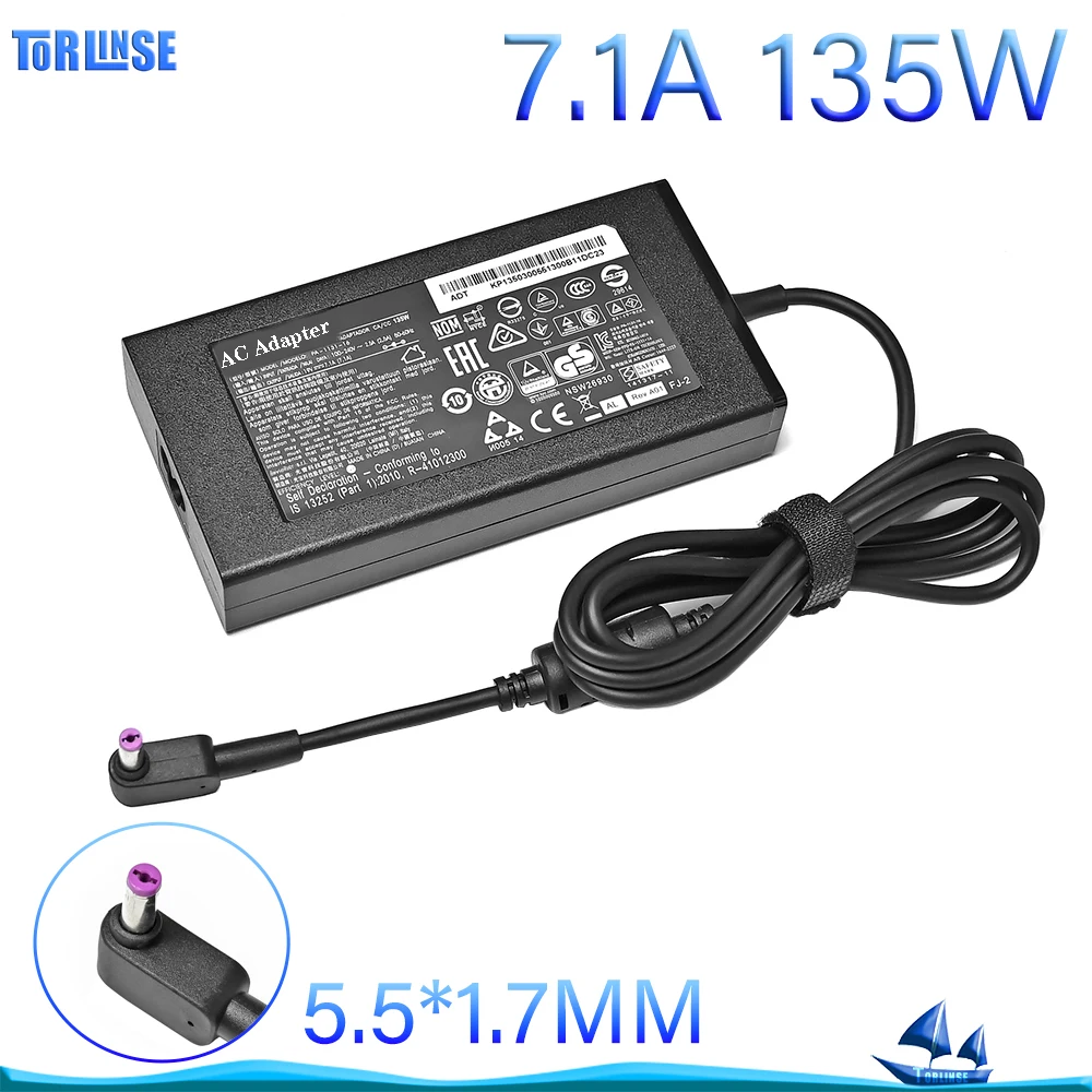 19V 7.1A 135W 5.5*1.7MM Laptop AC Adapter Charger For ACER Aspire V17 Nitro 5 Np515-52 Pa-1131-16 ADP-135KB VX5 VN7-792G-59CL
19V 7.1A 135W 5.5*1.7MM Laptop AC Adapter Charger For ACER Aspire V17 Nitro 5 Np515-52 Pa-1131-16 ADP-135KB VX5 VN7-792G-59CL