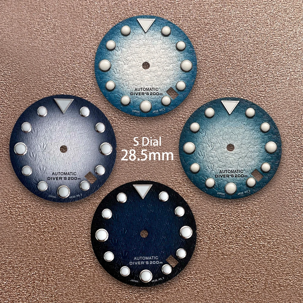 28.5mm S Logo Footprint Dial Fit NH35/NH36 Dial Movement C3 Strong Green Luminous Watch Modification Accessories
28.5mm S Logo Footprint Dial Fit NH35/NH36 Dial Movement C3 Strong Green Luminous Watch Modification Accessories