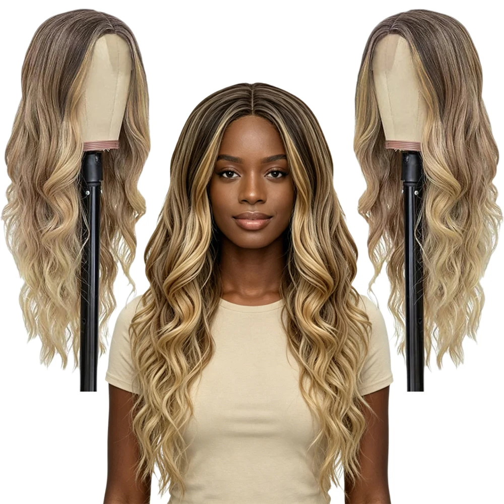 Long Wavy Ombre Blonde Small Lace Wig for Black Women Middle Part Hair Wigs Natural Looking Heat Resistant Fiber Daily Party Use
Long Wavy Ombre Blonde Small Lace Wig for Black Women Middle Part Hair Wigs Natural Looking Heat Resistant Fiber Daily Party Use
