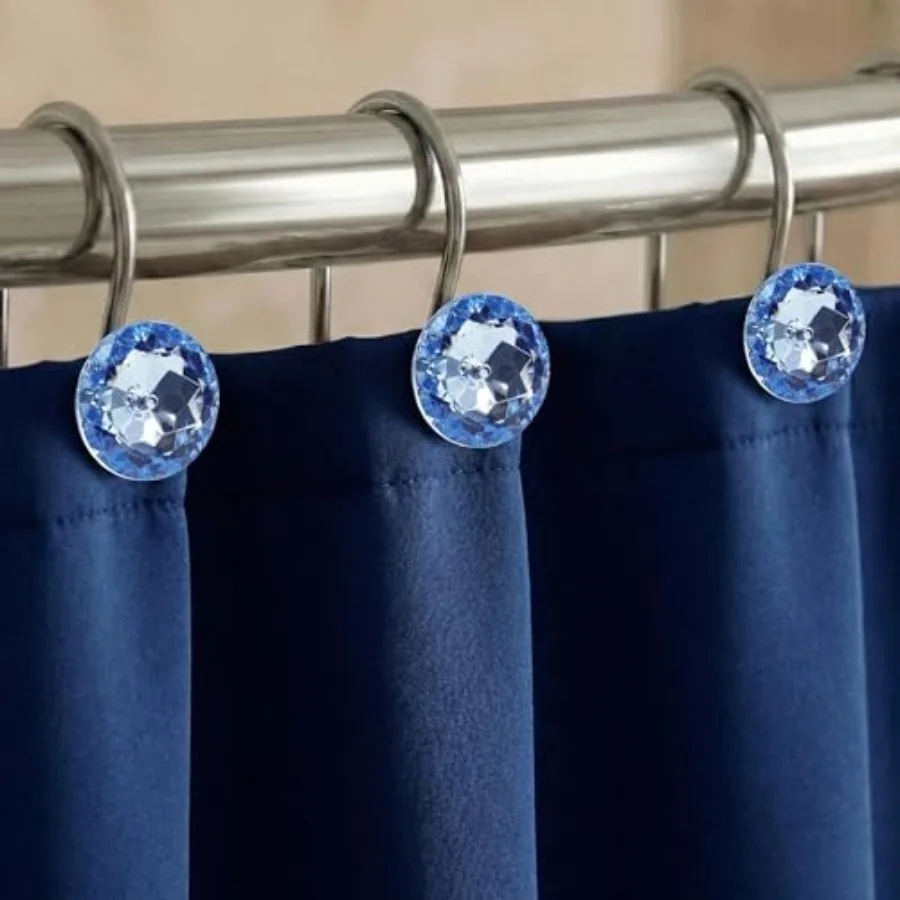 Diamond Shower Curtain Hooks: 12 Pcs Bling Glitter Sparkle Shiny Round Crystal Decorative Shower Curtain Hooks for Christmas an
Diamond Shower Curtain Hooks: 12 Pcs Bling Glitter Sparkle Shiny Round Crystal Decorative Shower Curtain Hooks for Christmas an