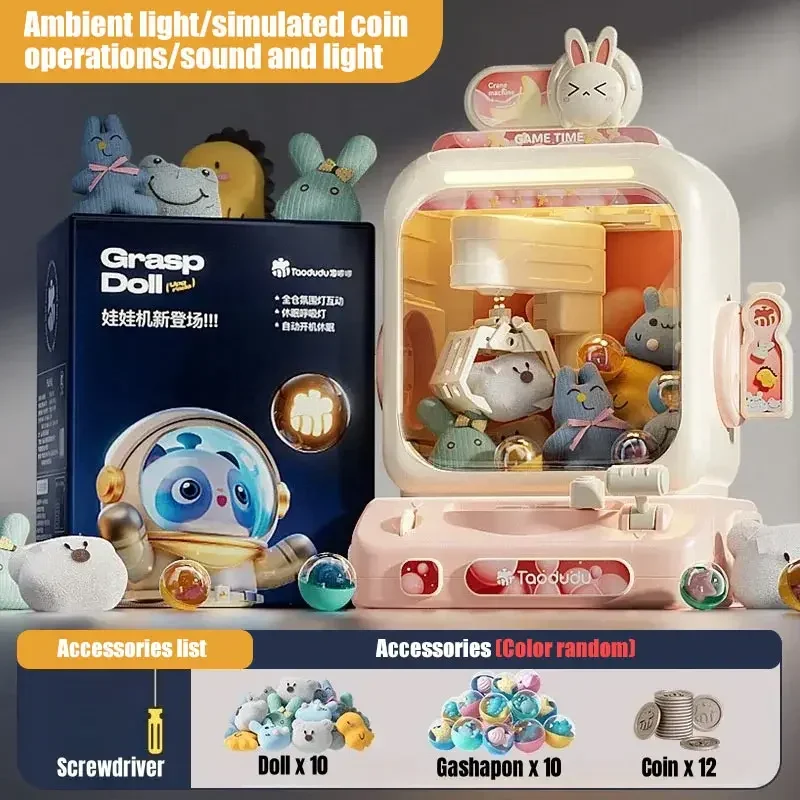DIY Doll Claw Game Doll Grab Machine Large Electric Clamp Doll Gashapon Machine Coin Operated Play Game Children Xmas Girl Gift
DIY Doll Claw Game Doll Grab Machine Large Electric Clamp Doll Gashapon Machine Coin Operated Play Game Children Xmas Girl Gift