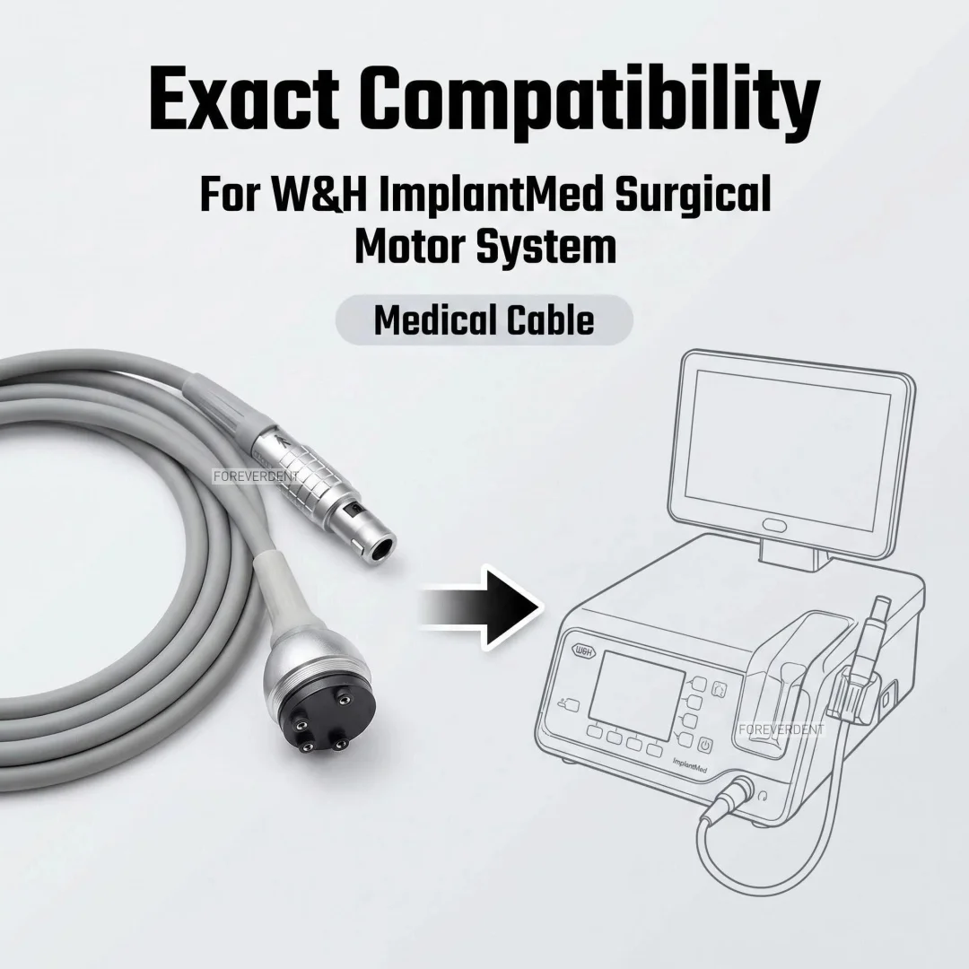 W&H ImplantMed Motor Line Dental Implant Motor Cable 1.8m Wire for Surgical Motor System SI-923
W&H ImplantMed Motor Line Dental Implant Motor Cable 1.8m Wire for Surgical Motor System SI-923