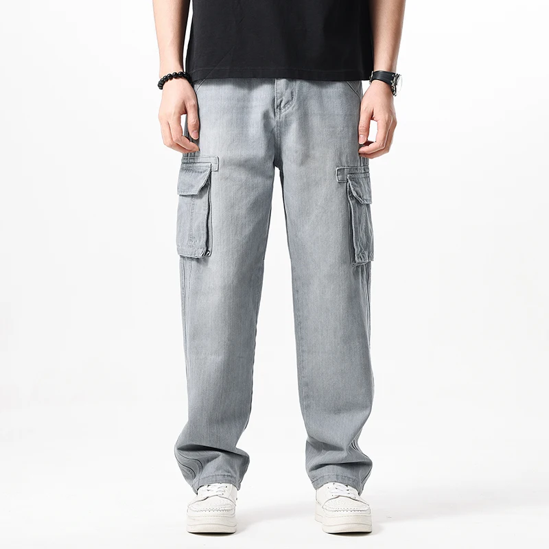 Idopy Multi-pocket Cargo Men's Jeans Loose Straight Large Size 29-42 Baggy Denim Pants Trousers
Idopy Multi-pocket Cargo Men's Jeans Loose Straight Large Size 29-42 Baggy Denim Pants Trousers