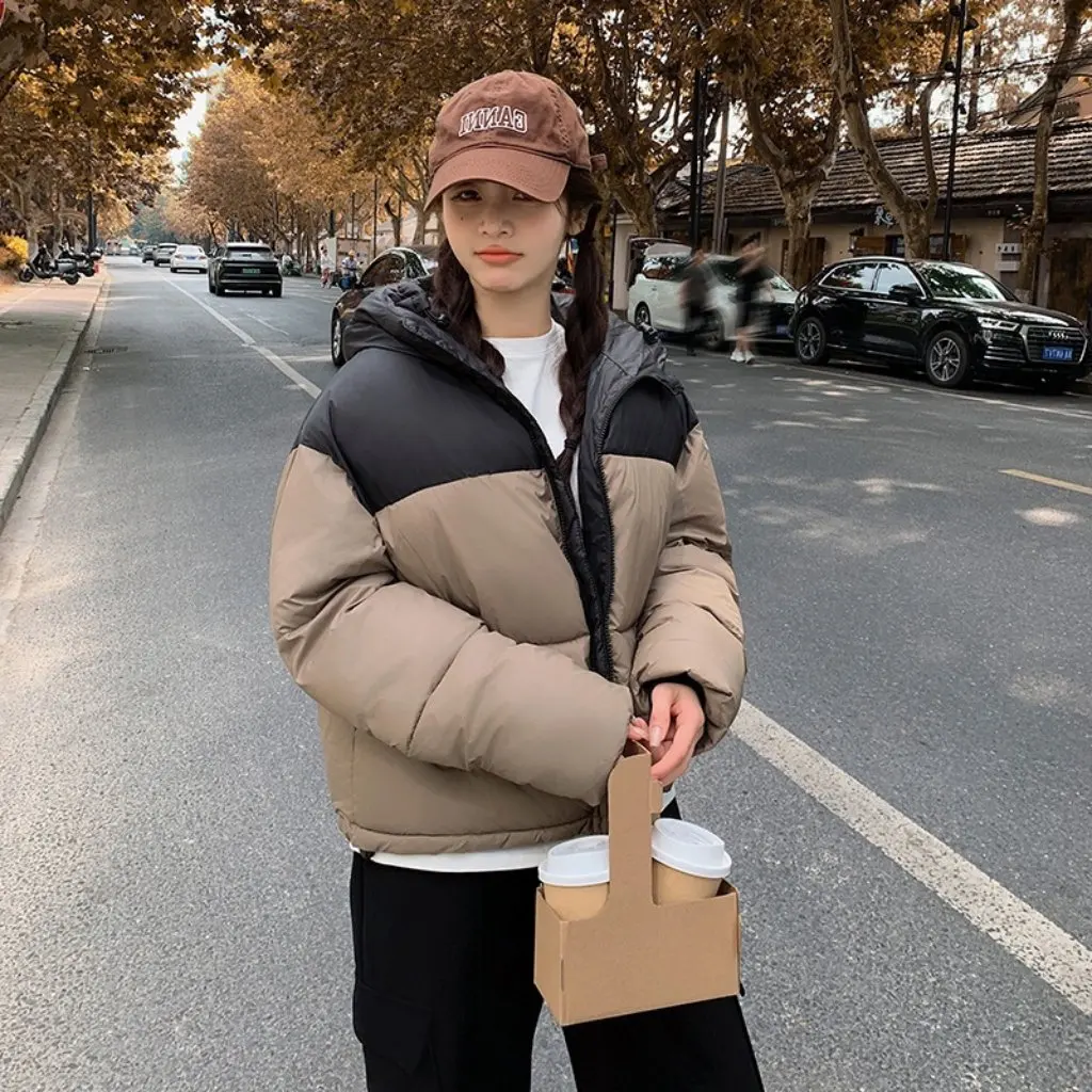 Ken Bean Women's Short down Cotton-Padded Coat Color Matching Loose Fit Thickened Fashionable Winter Outerwear
Ken Bean Women's Short down Cotton-Padded Coat Color Matching Loose Fit Thickened Fashionable Winter Outerwear