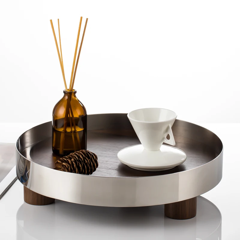 Nordic Luxury Walnut Wood Decorative Tray Circular Storage Cup Holder Aosphere ential Oil Diffuser Metal Dining Plate
Nordic Luxury Walnut Wood Decorative Tray Circular Storage Cup Holder Aosphere ential Oil Diffuser Metal Dining Plate