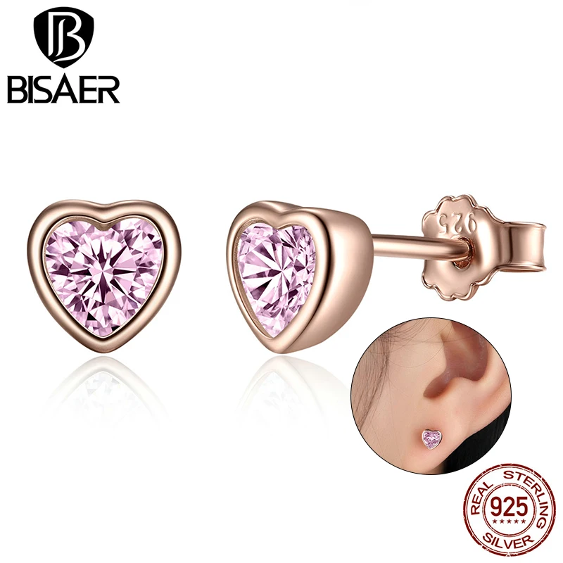 Серьги-гвоздики BISAER в форме сердца из стерлингового серебра 925 пробы, розовые серьги с кристаллами любви и цирконием для женщин, вечерние, свадебные, 2022 г., тонкие ювелирные изделия
Серьги-гвоздики BISAER в форме сердца из стерлингового серебра 925 пробы, розовые серьги с кристаллами любви и цирконием для женщин, вечерние, свадебные, 2022 г., тонкие ювелирные изделия