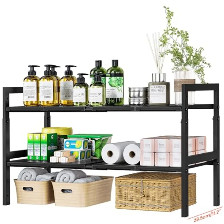 Under Sink Organizer and Storage 16.5"-30.7" Expandable Length, Adjustable Height Max 16.7" Under Sink Shelf 2 Tier with Remova
Under Sink Organizer and Storage 16.5"-30.7" Expandable Length, Adjustable Height Max 16.7" Under Sink Shelf 2 Tier with Remova