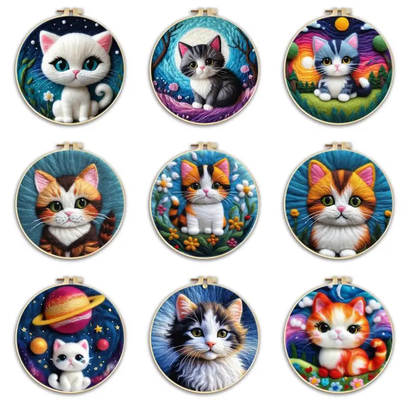 GATYZTORY DIY Wool Needle Felting Starter Kit Cat Animal Embroidery Needle Wool Painting DIY Picture Kit Craft Gift Home Decor
GATYZTORY DIY Wool Needle Felting Starter Kit Cat Animal Embroidery Needle Wool Painting DIY Picture Kit Craft Gift Home Decor