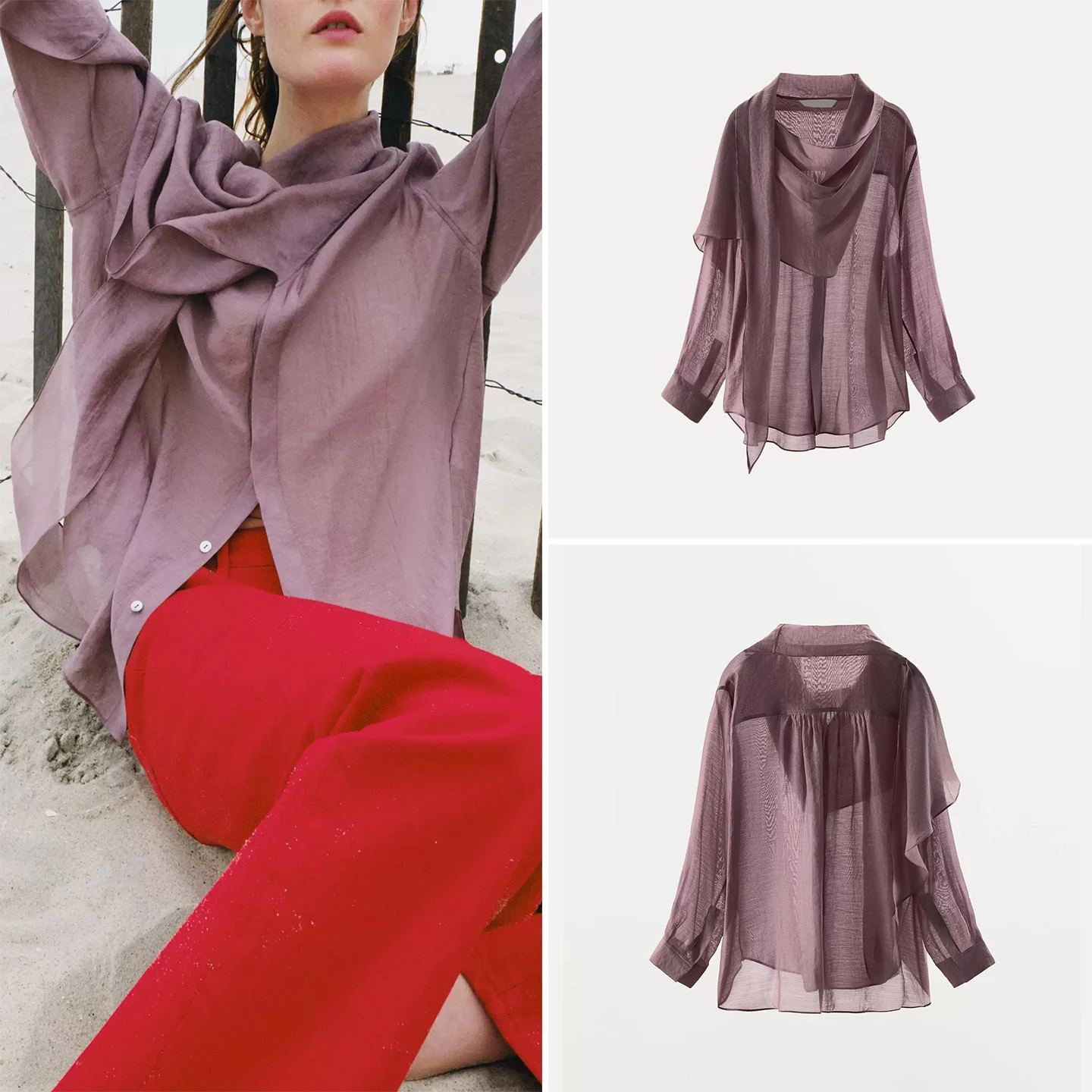 Asymmetric Long Sleeve Scarf Collar Shirt Women's Fashion Summer Outfit 2026 New Style Neutral Wind Other Material 100%
Asymmetric Long Sleeve Scarf Collar Shirt Women's Fashion Summer Outfit 2026 New Style Neutral Wind Other Material 100%