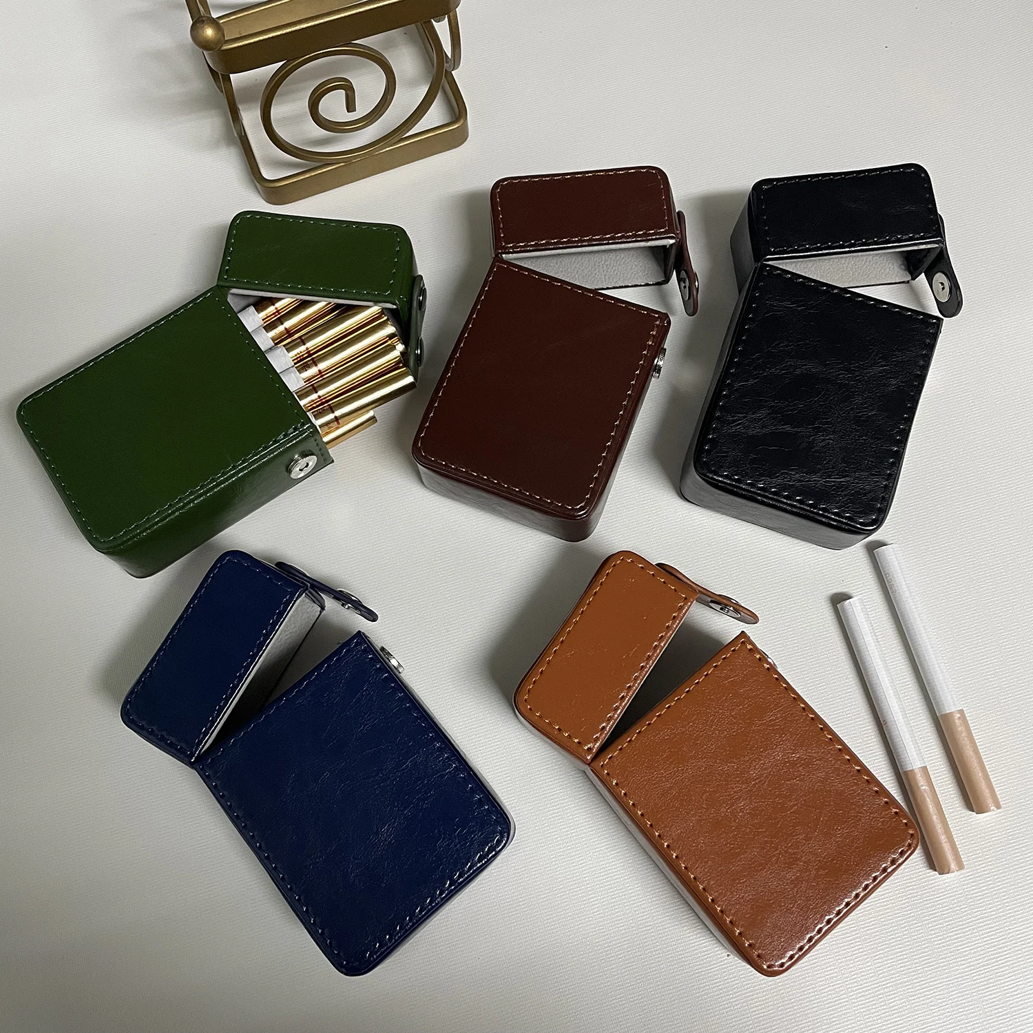 Faux Leather Cigarette Case - Casual Style, Moisture-Proof, Holds 20 Regular Size Cigarettes
Faux Leather Cigarette Case - Casual Style, Moisture-Proof, Holds 20 Regular Size Cigarettes