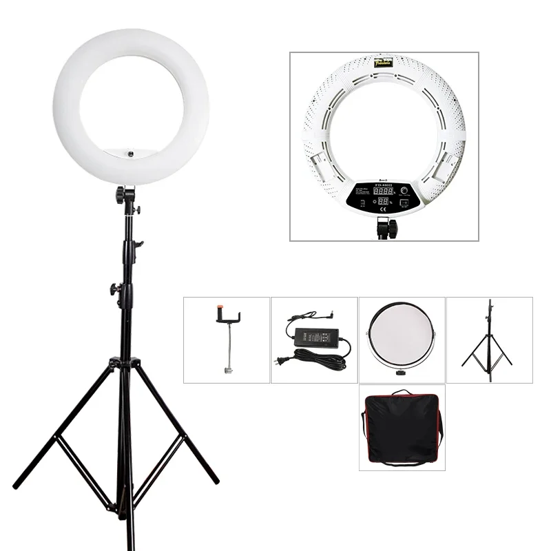 Yidoblo White FD-480II 18" Studio Dimmable Ring Light 5500K 480 LED Video Light Lamp Photographic Lighting + Tripod (200cm)+ Bag
Yidoblo White FD-480II 18" Studio Dimmable Ring Light 5500K 480 LED Video Light Lamp Photographic Lighting + Tripod (200cm)+ Bag