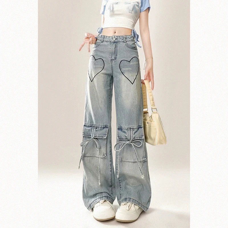 Love American High Waist Wide Leg Jeans for Women Summer 2026 Thin Retro Blue Denim Loose Fit Chic Cowboy Trousers
Love American High Waist Wide Leg Jeans for Women Summer 2026 Thin Retro Blue Denim Loose Fit Chic Cowboy Trousers