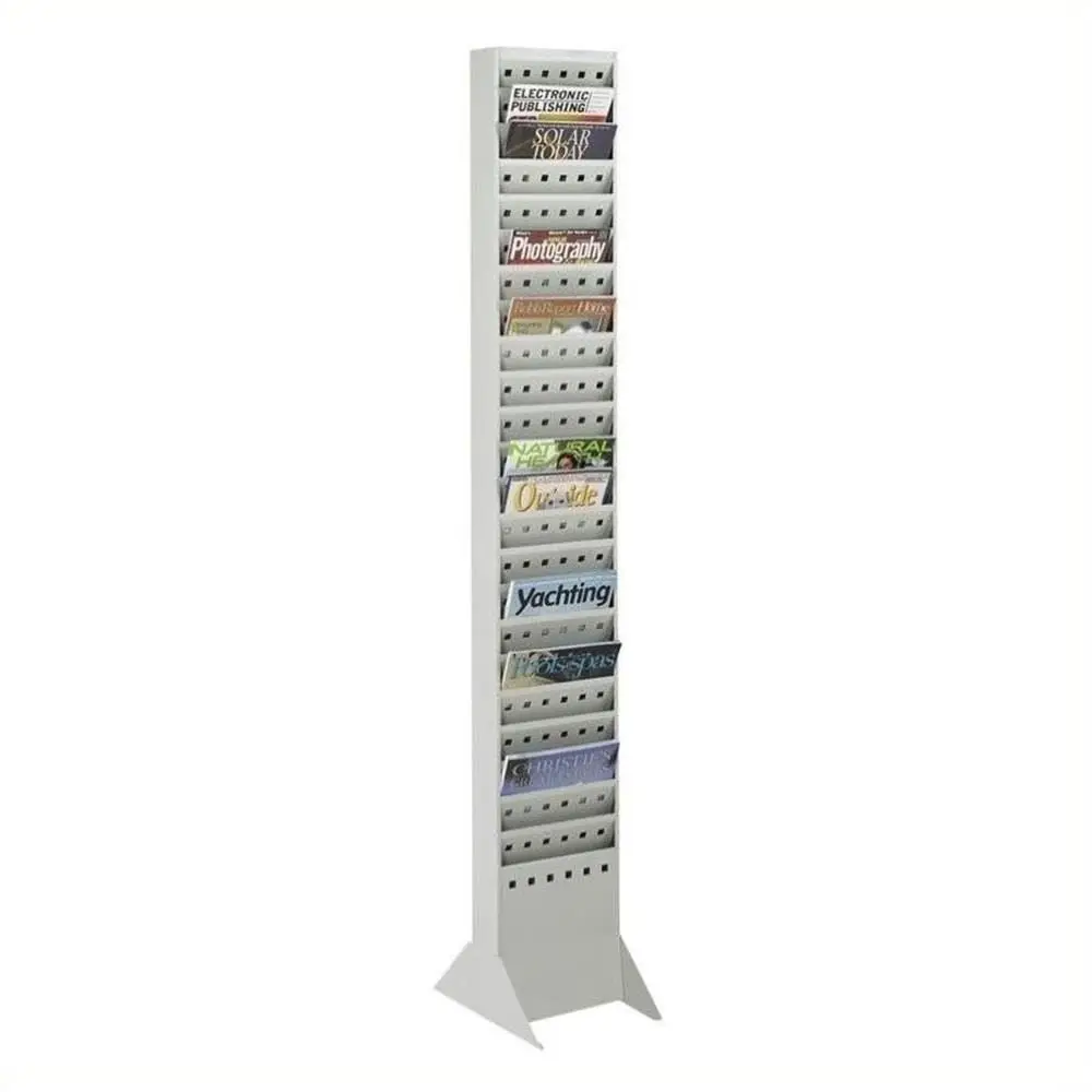 23Pocket Steel Magazine Rack, Floor Wall Mount Design, 10 W x 4 D x 65.5 H, Durable Steel Construction, GREENGUARD Approved, Of
23Pocket Steel Magazine Rack, Floor Wall Mount Design, 10 W x 4 D x 65.5 H, Durable Steel Construction, GREENGUARD Approved, Of