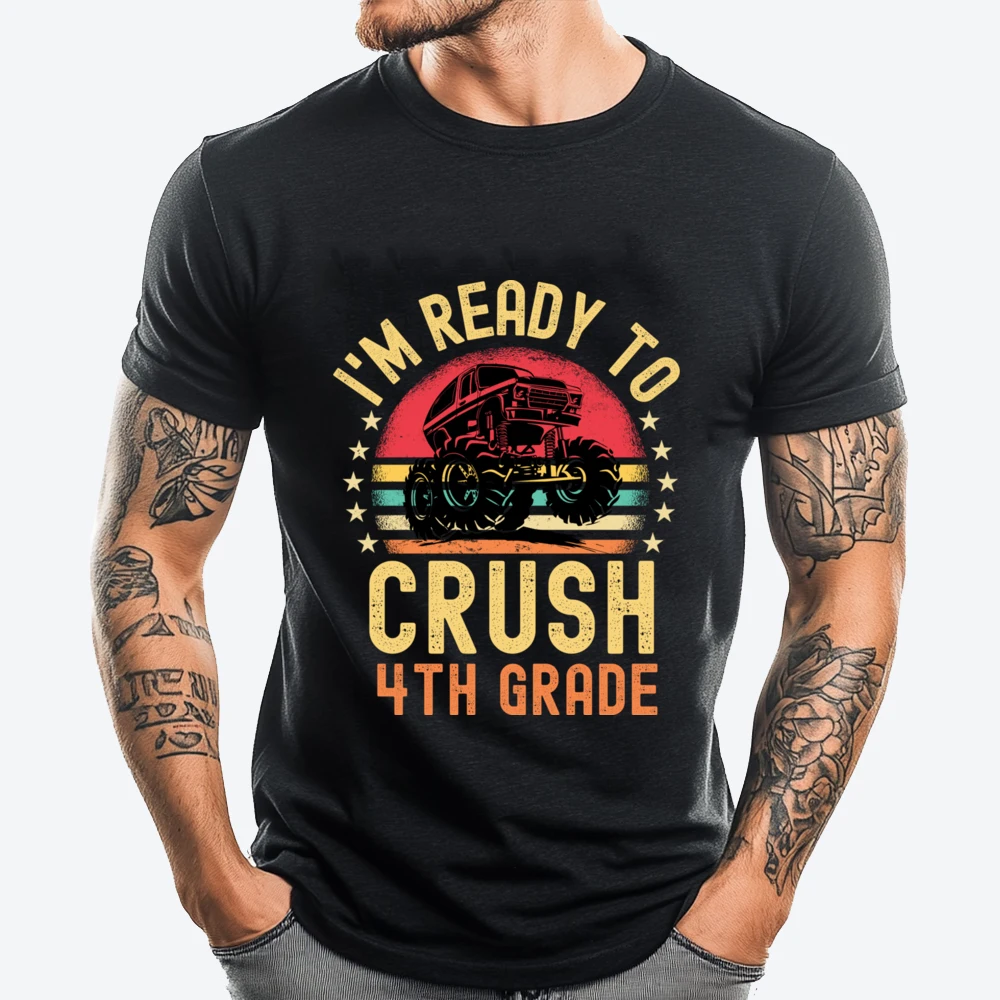 Monster Truck I M Ready To Crush 4th Grade Back To School Black T Shirt Men's Cotton T-Shirt Tshirts
Monster Truck I M Ready To Crush 4th Grade Back To School Black T Shirt Men's Cotton T-Shirt Tshirts