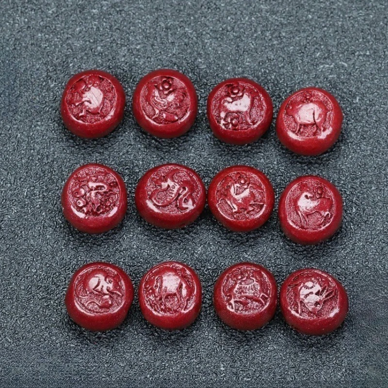 Cinnabar Zodiac Round Loose Beads, Exquisite and Fashionable Ethnic Style Accessories
Cinnabar Zodiac Round Loose Beads, Exquisite and Fashionable Ethnic Style Accessories