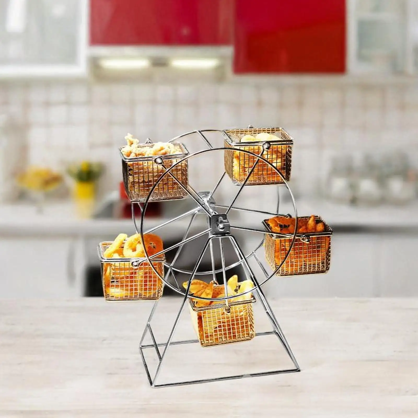 Ferris Wheel Snack Rack Snacks Fruit French Fries Server Fried Chicken Fruit Bowl Decorative Stainless Steel Dessert Carrier
Ferris Wheel Snack Rack Snacks Fruit French Fries Server Fried Chicken Fruit Bowl Decorative Stainless Steel Dessert Carrier