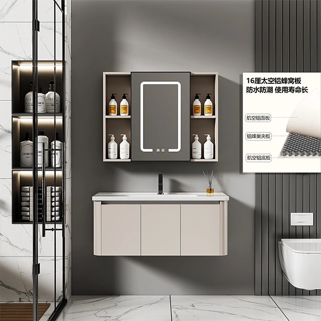 Nordic Style Aluminum Bathroom Vanities Furniture Wall Cabinet Led Light Mirror Intelligent Defogging for Hotel Bathroom
Nordic Style Aluminum Bathroom Vanities Furniture Wall Cabinet Led Light Mirror Intelligent Defogging for Hotel Bathroom