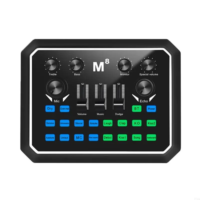 77HA External Multi-function Sound Card Bluetooth-compatible Sound Board Live Kits for Smart Noise Canceling DJ Studio Stream
77HA External Multi-function Sound Card Bluetooth-compatible Sound Board Live Kits for Smart Noise Canceling DJ Studio Stream