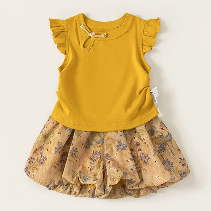 2Piece Summer Toddler Girl Clothes Chinese Style Embroidery Print Flowers Sleeveless Tops+Shorts Kids' Sets And Outfits B259
2Piece Summer Toddler Girl Clothes Chinese Style Embroidery Print Flowers Sleeveless Tops+Shorts Kids' Sets And Outfits B259