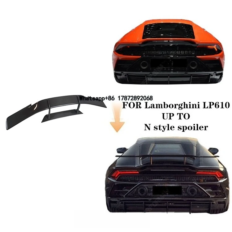 N Style Carbon Fiber Spoiler for Huracan LP610 Car Accessories Auto Parts Rear Wing
N Style Carbon Fiber Spoiler for Huracan LP610 Car Accessories Auto Parts Rear Wing