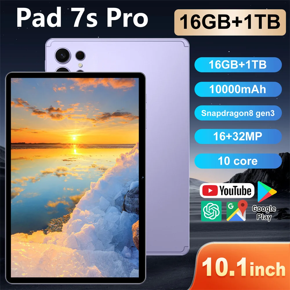 2025 Pad 7S Pro Планшет 10,1 дюйма 5G Dual SIM 22 ГБ + 2 ТБ 10000 мАч Планшеты ПК Snapdragon 8 Gen3 Android WIFI Для детей Вкладка
2025 Pad 7S Pro Планшет 10,1 дюйма 5G Dual SIM 22 ГБ + 2 ТБ 10000 мАч Планшеты ПК Snapdragon 8 Gen3 Android WIFI Для детей Вкладка