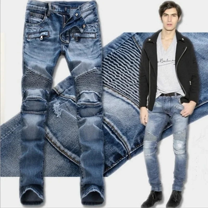 Men's Hip Hop Street Riding Stretch Slim Fit Straight Pants New Casual Motorcycle Jeans Patchwork Fashion Denim Trousers Male
Men's Hip Hop Street Riding Stretch Slim Fit Straight Pants New Casual Motorcycle Jeans Patchwork Fashion Denim Trousers Male