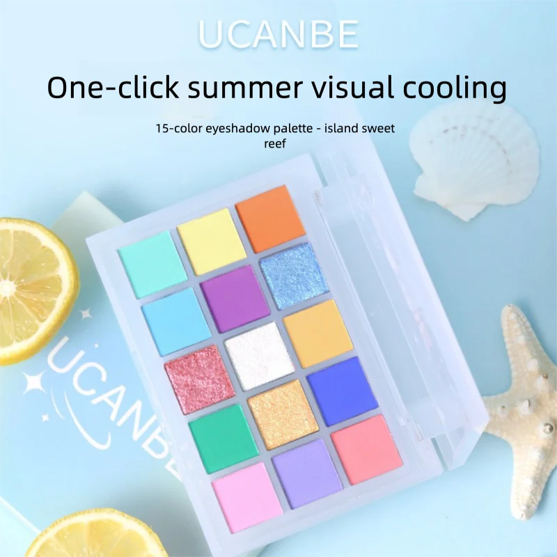 Ucanbe 15-color Eyeshadow Palette Sea Island Sweet Reef Macaron Colorful Multi-color Polarized Mint Ocean Summer Eye Makeup
Ucanbe 15-color Eyeshadow Palette Sea Island Sweet Reef Macaron Colorful Multi-color Polarized Mint Ocean Summer Eye Makeup