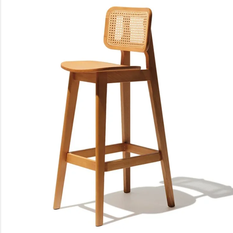 Modern Commercial Bar Furniture Nordic Design Cane Wicker Webbing Solid Wooden Stool
Modern Commercial Bar Furniture Nordic Design Cane Wicker Webbing Solid Wooden Stool