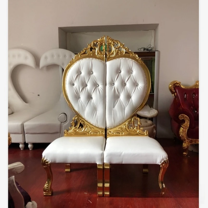 Wedding love chair hotel lobby decorative chair bride and groom chair solid wood double parcel image
Wedding love chair hotel lobby decorative chair bride and groom chair solid wood double parcel image