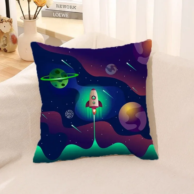 Cartoon Astronaut Childlike Single-sided Printed Pillowcase Car Seat Office Cushion Cover Sofa Children's Room BedsideDecoration
Cartoon Astronaut Childlike Single-sided Printed Pillowcase Car Seat Office Cushion Cover Sofa Children's Room BedsideDecoration