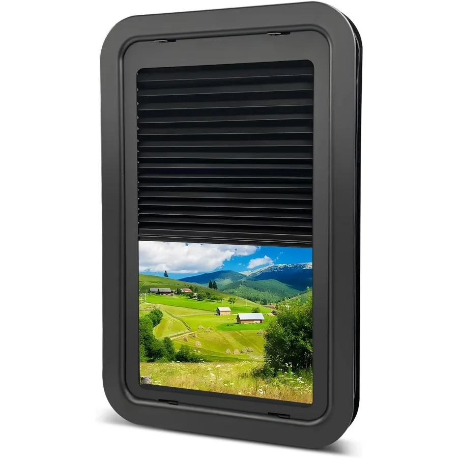 806621 Complete RV Entry Door Window Kit with Low-Profile Shade 12'' W x 21'' H Black Compatible with Lippert RV Doors
806621 Complete RV Entry Door Window Kit with Low-Profile Shade 12'' W x 21'' H Black Compatible with Lippert RV Doors