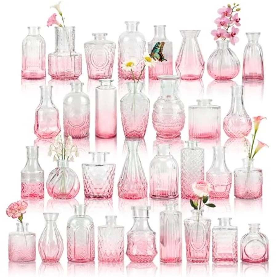 Glass Bud Vases Set of 32 Small Flower Vases for Rustic Wedding Centerpieces Table Decorations and Home Office Decor
Glass Bud Vases Set of 32 Small Flower Vases for Rustic Wedding Centerpieces Table Decorations and Home Office Decor