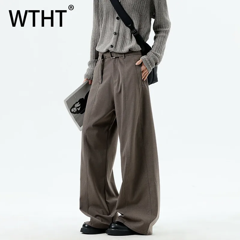 Мужские повседневные брюки WTHT Fashion 2026: летние, однотонные, свободного прямого кроя, винтажный американский стиль, широкие штанины, модель 2A2952
Мужские повседневные брюки WTHT Fashion 2026: летние, однотонные, свободного прямого кроя, винтажный американский стиль, широкие штанины, модель 2A2952