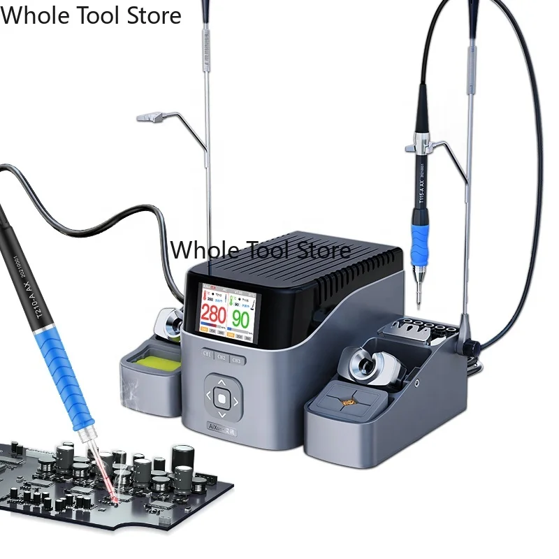 T420D Dual Station Soldering Station Fast Heating Intelligent Temperature Control PCB Repair Electronic Component Welding
T420D Dual Station Soldering Station Fast Heating Intelligent Temperature Control PCB Repair Electronic Component Welding