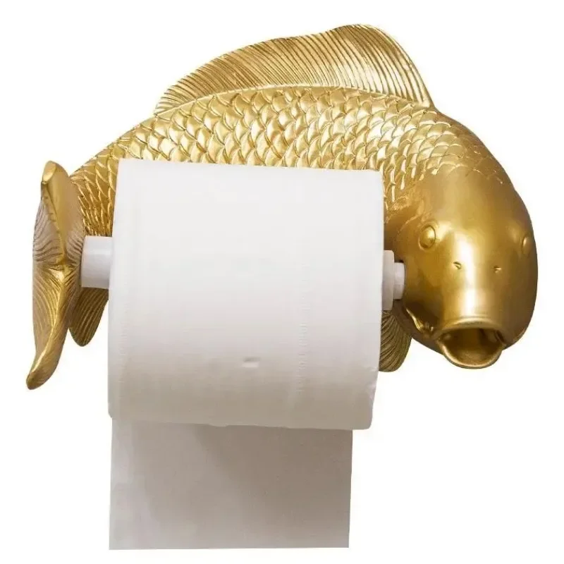 Koi Statue Fish Craft Toilet Paper Holder Towel Rack Wall Hanging Bathroom Household Toilet Paper Rack Free Punching Decoration
Koi Statue Fish Craft Toilet Paper Holder Towel Rack Wall Hanging Bathroom Household Toilet Paper Rack Free Punching Decoration
