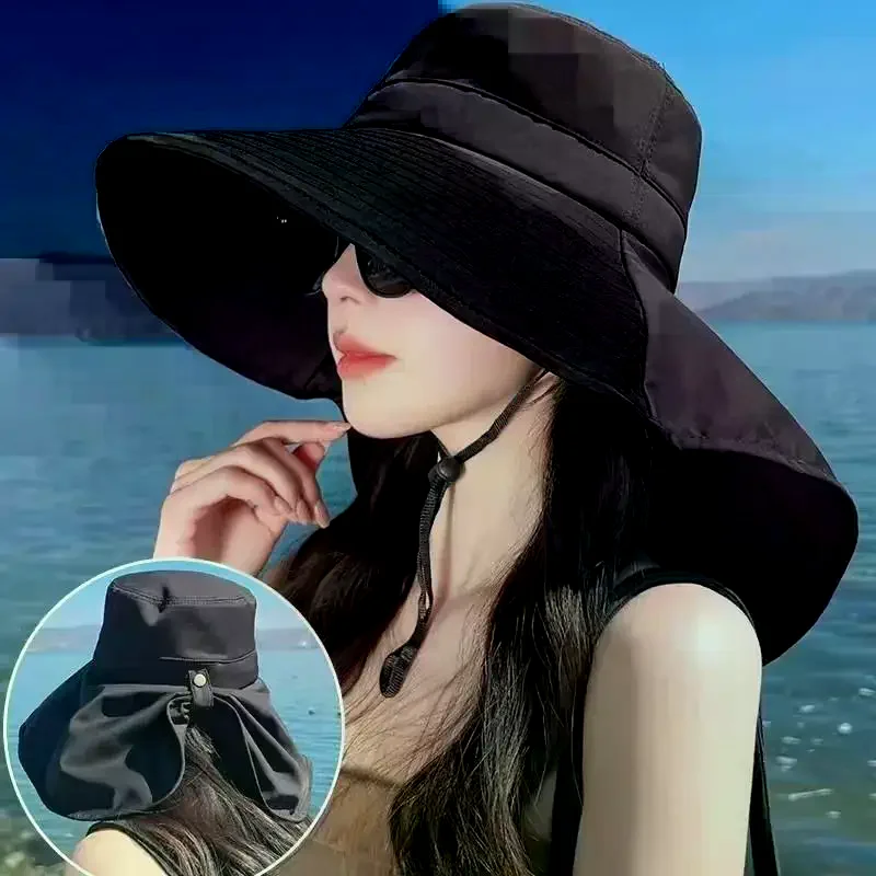 Sun Protection Womens Fishermans Hat UPF50+ Wide Brim Summer Foldable Beach Hat for Travel and Ponytail Hairstyle
Sun Protection Womens Fishermans Hat UPF50+ Wide Brim Summer Foldable Beach Hat for Travel and Ponytail Hairstyle