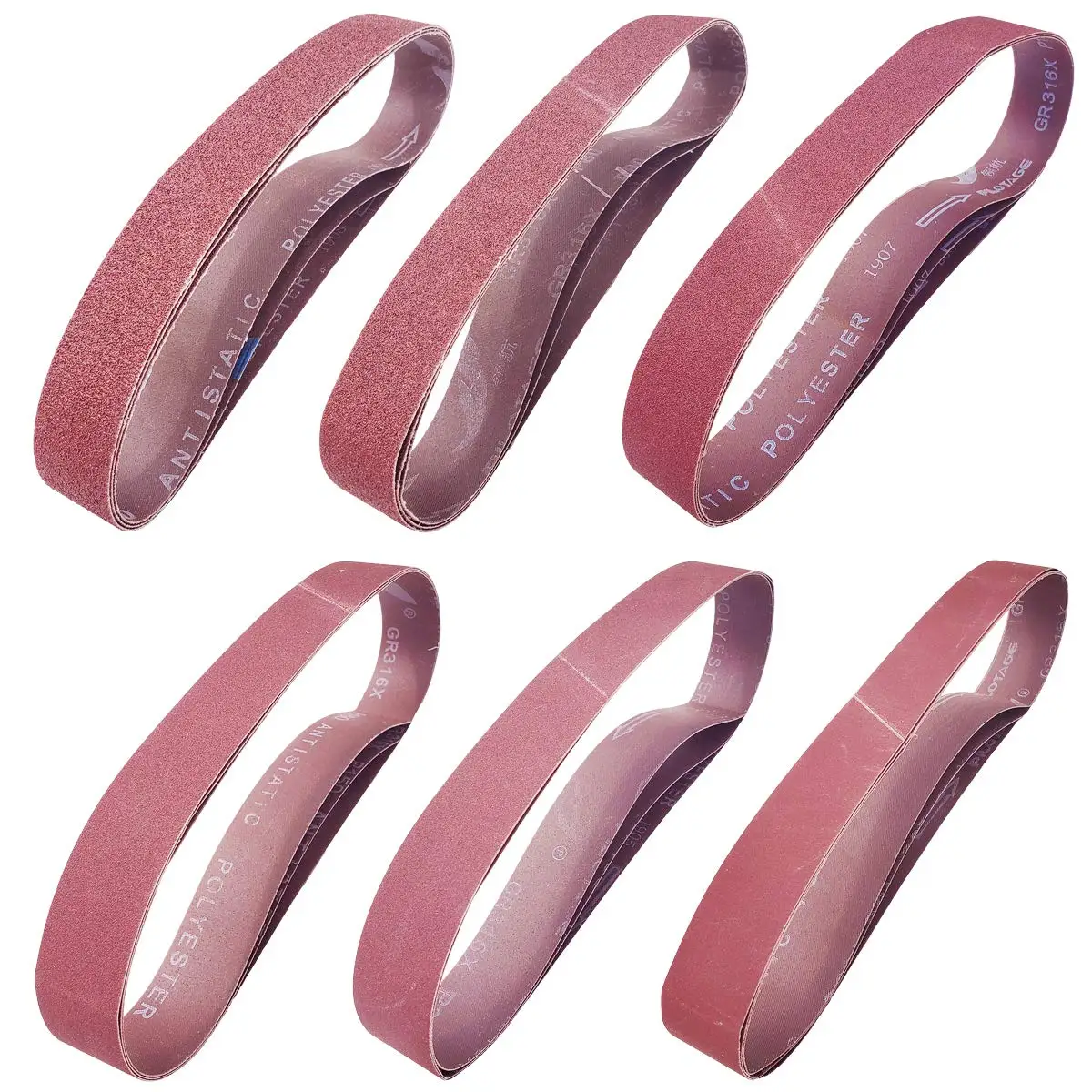 18 Pack 1-1/2 x 30 Inch Sanding Belts for Pipe Tube Polisher, 3 Each of 60/80/120/150/240/400 Grit Aluminum Oxide
18 Pack 1-1/2 x 30 Inch Sanding Belts for Pipe Tube Polisher, 3 Each of 60/80/120/150/240/400 Grit Aluminum Oxide