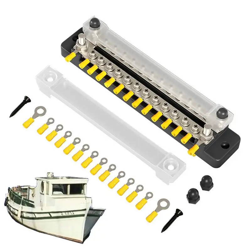 Marine Terminal Block Dual Row Screw Terminal Block 12 Position Double Row Screw Terminal Block With Cover Dual Row Electrical
Marine Terminal Block Dual Row Screw Terminal Block 12 Position Double Row Screw Terminal Block With Cover Dual Row Electrical