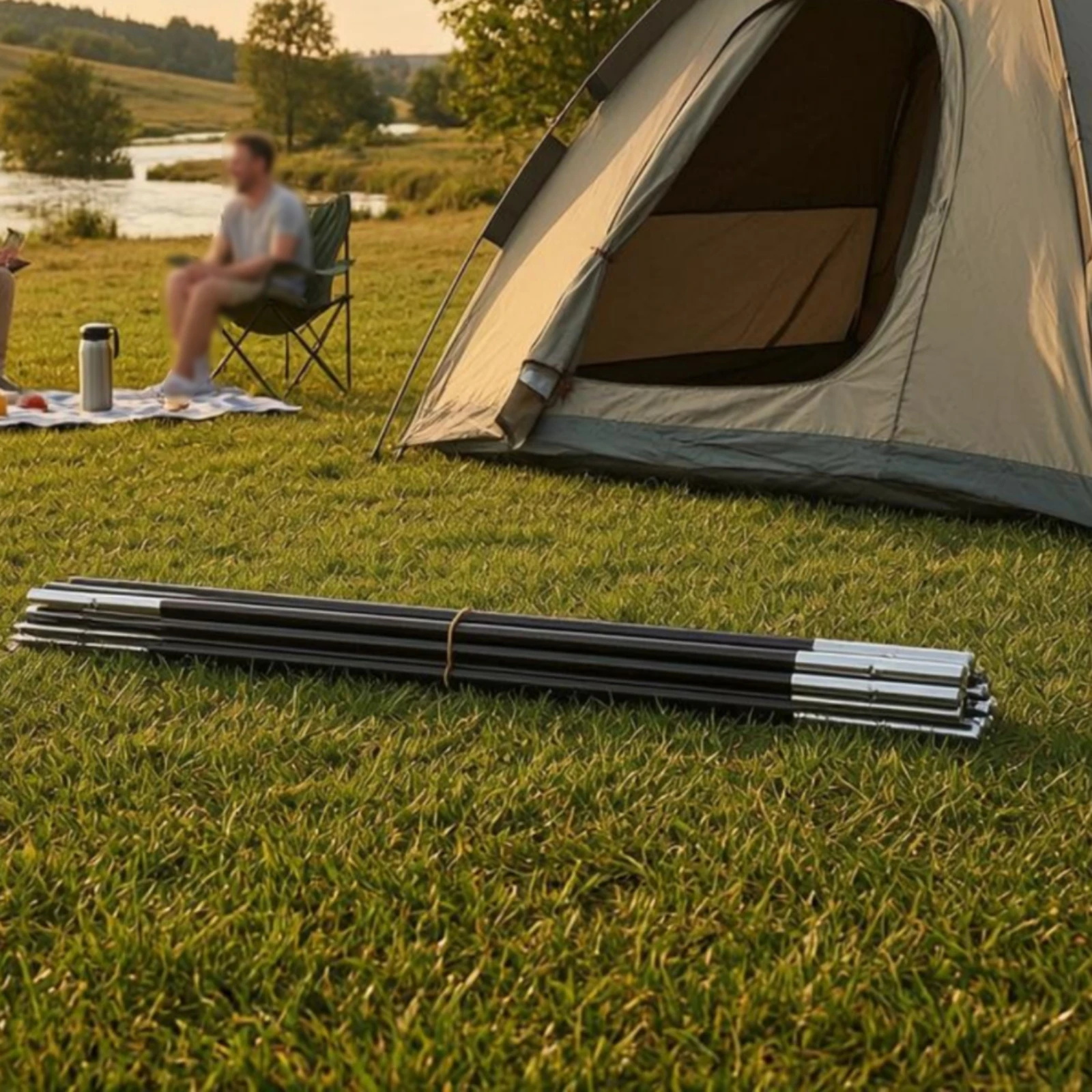 2 Pieces 4 M Tent Pole Set Silver Metal Ferrules Fiberglass Tent Poles for Camping
2 Pieces 4 M Tent Pole Set Silver Metal Ferrules Fiberglass Tent Poles for Camping