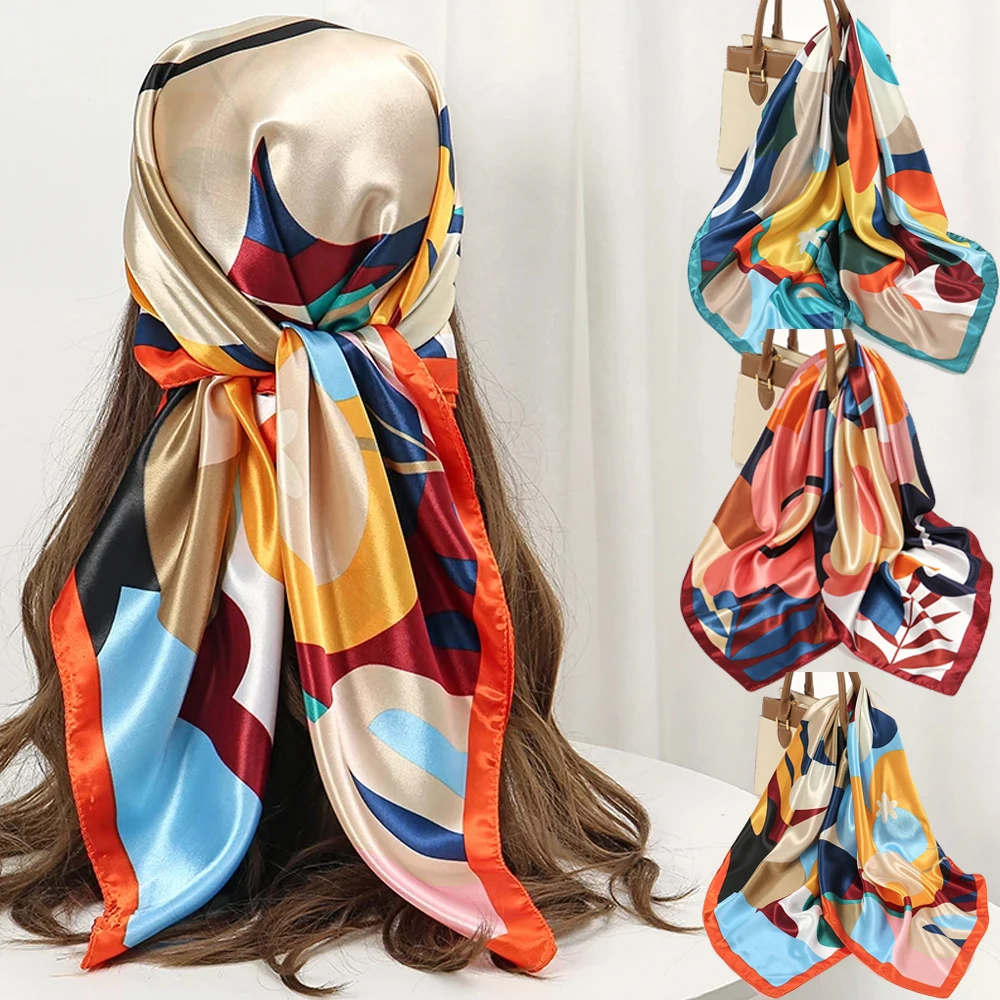 1PCS Silk Shawl Satin Square Scarf for Women Flower Neckerchief Female New Headband Hair Bands Print Foulard Hijab Wraps Bandana
1PCS Silk Shawl Satin Square Scarf for Women Flower Neckerchief Female New Headband Hair Bands Print Foulard Hijab Wraps Bandana