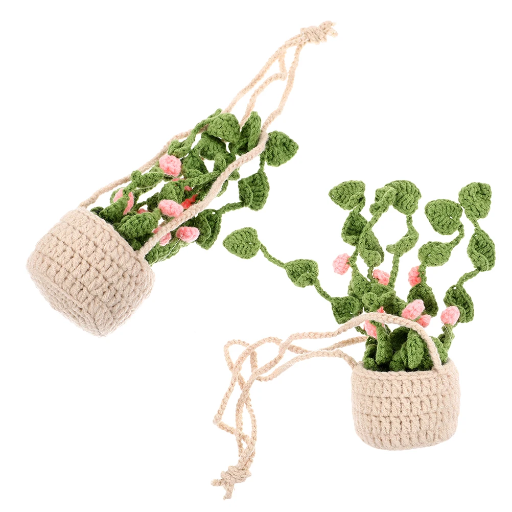 2Pcs Rearview Mirror Decor Handmade Crocheted Plant Ornament Car Interior Aesthetic Accessories Boho Yarn Charm
2Pcs Rearview Mirror Decor Handmade Crocheted Plant Ornament Car Interior Aesthetic Accessories Boho Yarn Charm
