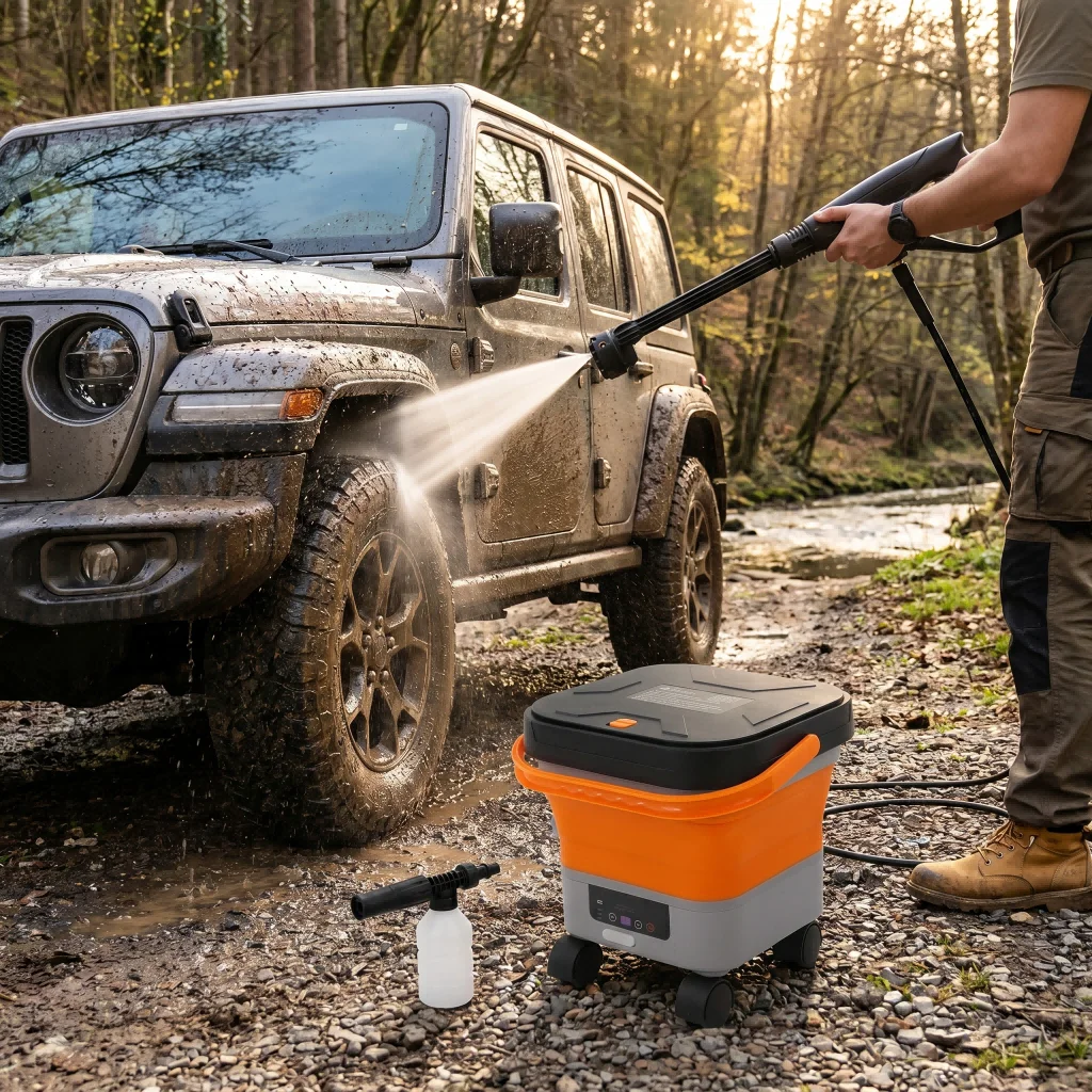 Portable Foldable US Standard Multifunction Pressure Car Wash Machine with Water Gun Water Tank And LED Display Screen for Vehicle Cleaning
Portable Foldable US Standard Multifunction Pressure Car Wash Machine with Water Gun Water Tank And LED Display Screen for Vehicle Cleaning