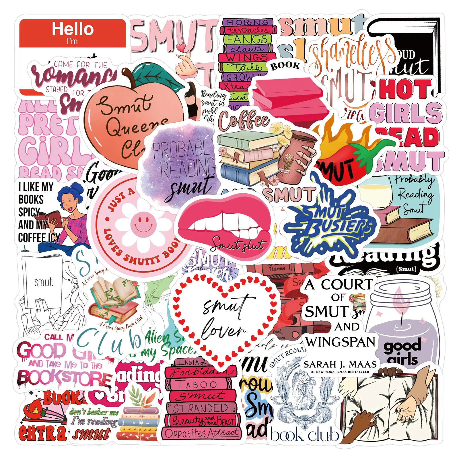 60pcs Book Series Smut Book Graffiti DIY Stickers Suitcase Water Cup Stationery School Bag Laptop Refrigerator Decoration Decals
60pcs Book Series Smut Book Graffiti DIY Stickers Suitcase Water Cup Stationery School Bag Laptop Refrigerator Decoration Decals