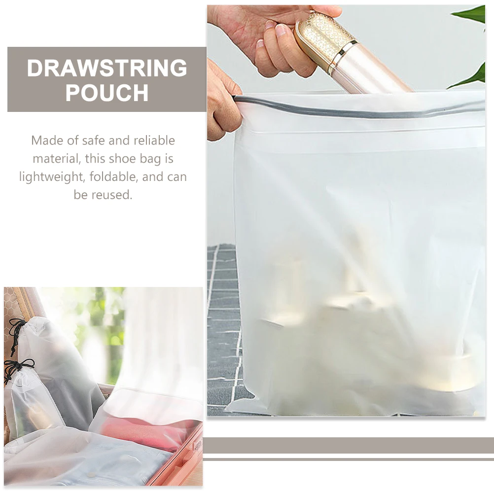 10pcs Clear Dustproof Storage Bags 30x40cm Transparent Drawstring Shoe Bag Travel Toiletry Laundry Pouch Foldable Packaging
10pcs Clear Dustproof Storage Bags 30x40cm Transparent Drawstring Shoe Bag Travel Toiletry Laundry Pouch Foldable Packaging
