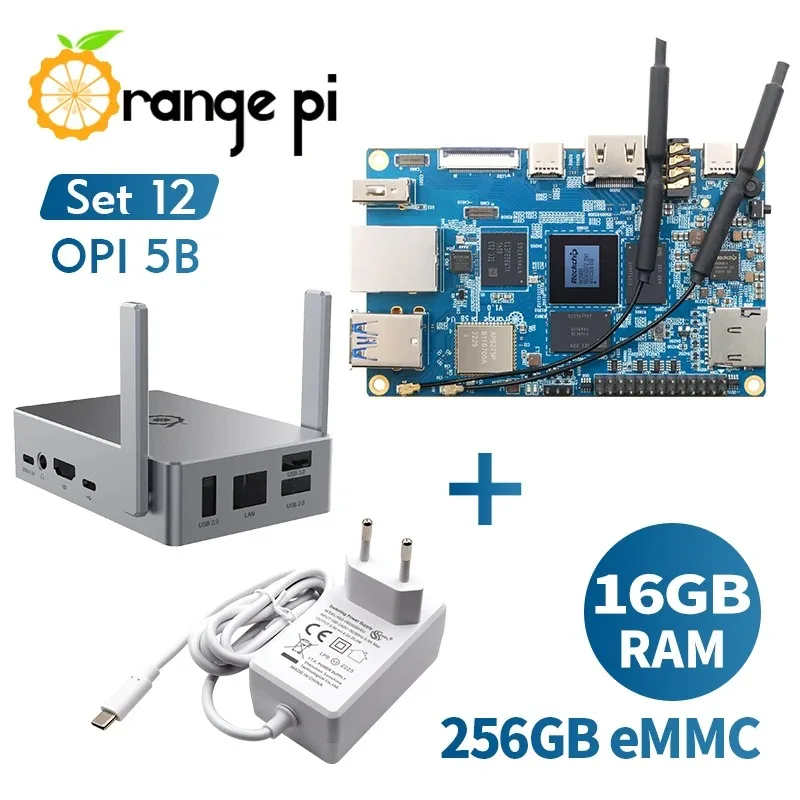 Orange Pi 5B 16G256G+5V4A Type-C Power Supply+Metal Case,RK3588S WIFI+BLE Mini PC Orange Pi 5 B Single Board Computer Kit
Orange Pi 5B 16G256G+5V4A Type-C Power Supply+Metal Case,RK3588S WIFI+BLE Mini PC Orange Pi 5 B Single Board Computer Kit