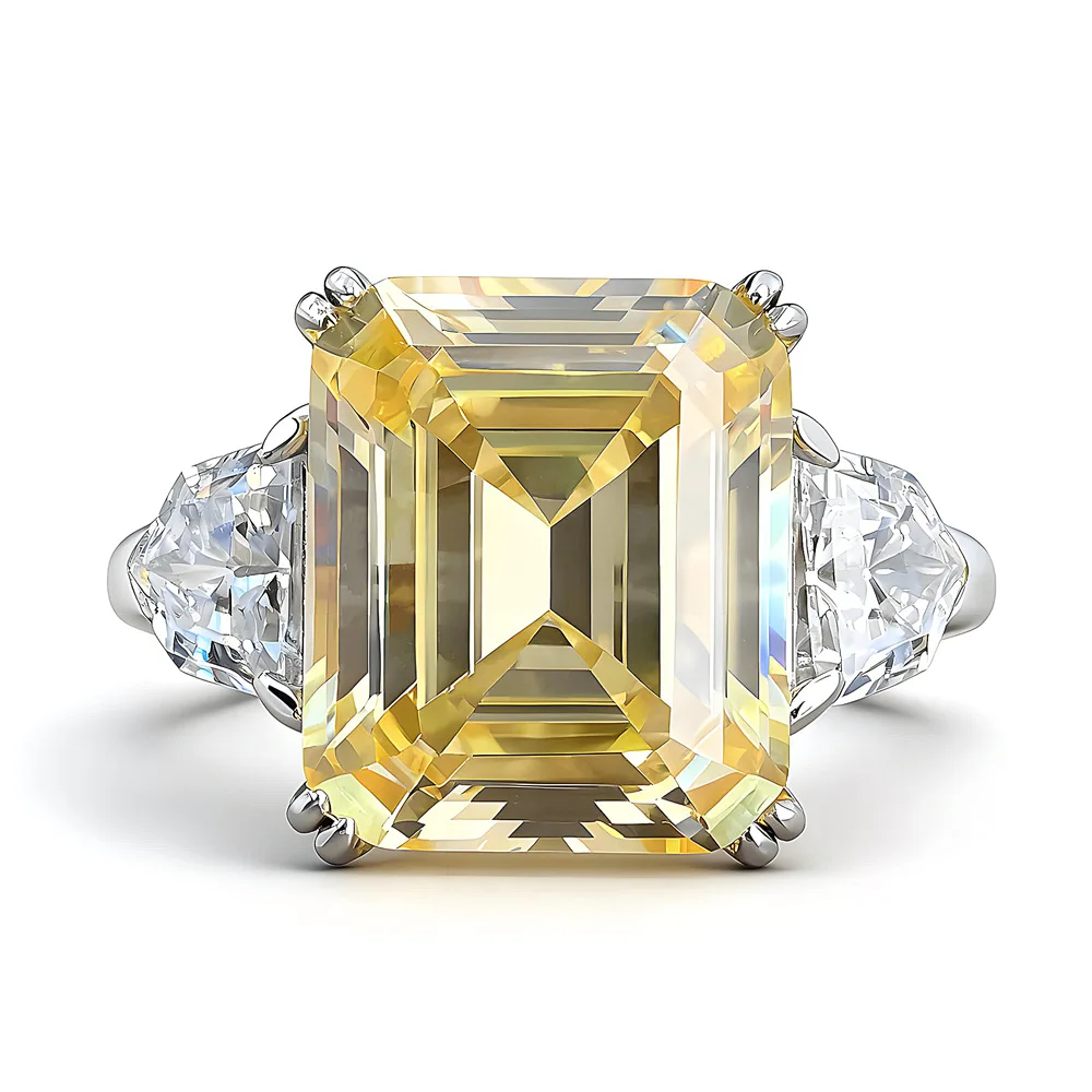 New 925 Silver Lemon Yellow High Carbon Diamond Ring 10x12mm Rectangle Ring Women's Luxury Jewelry
New 925 Silver Lemon Yellow High Carbon Diamond Ring 10x12mm Rectangle Ring Women's Luxury Jewelry