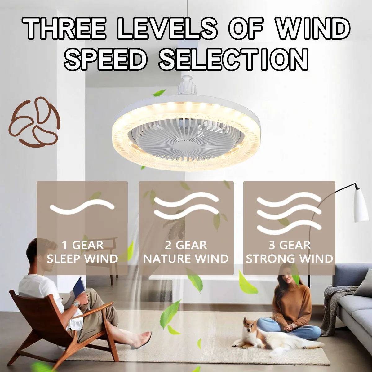 E27 Smart Ceiling Fan Light 3 In 1 Conversion Base Remote Control 85 265V for Bedroom Living Room Home Decor Lighting Fixture
E27 Smart Ceiling Fan Light 3 In 1 Conversion Base Remote Control 85 265V for Bedroom Living Room Home Decor Lighting Fixture