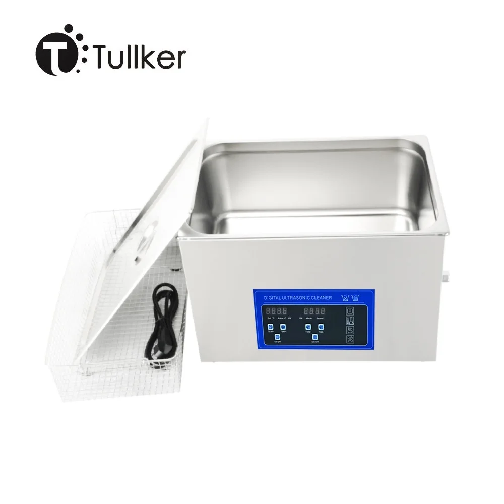 30L Tullker Ultrasonic Cleaner Kitchen Metal Mould Oil Rust Parts Remove Ultrasound Clean Equipment Tools
30L Tullker Ultrasonic Cleaner Kitchen Metal Mould Oil Rust Parts Remove Ultrasound Clean Equipment Tools