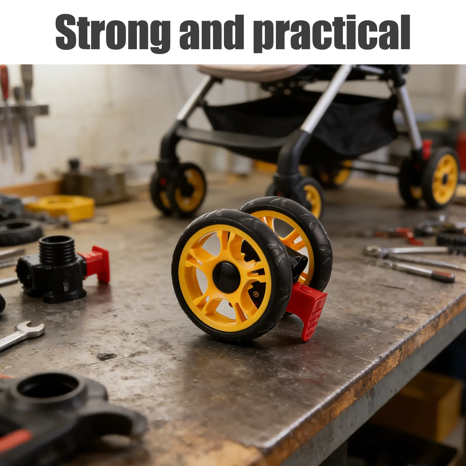 4Pcs Stroller Wheel Replacement Set 12Cm Plastic Swivel Wheels Brake Shock Absorption Front Rear Baby Pram Pet Cart
4Pcs Stroller Wheel Replacement Set 12Cm Plastic Swivel Wheels Brake Shock Absorption Front Rear Baby Pram Pet Cart