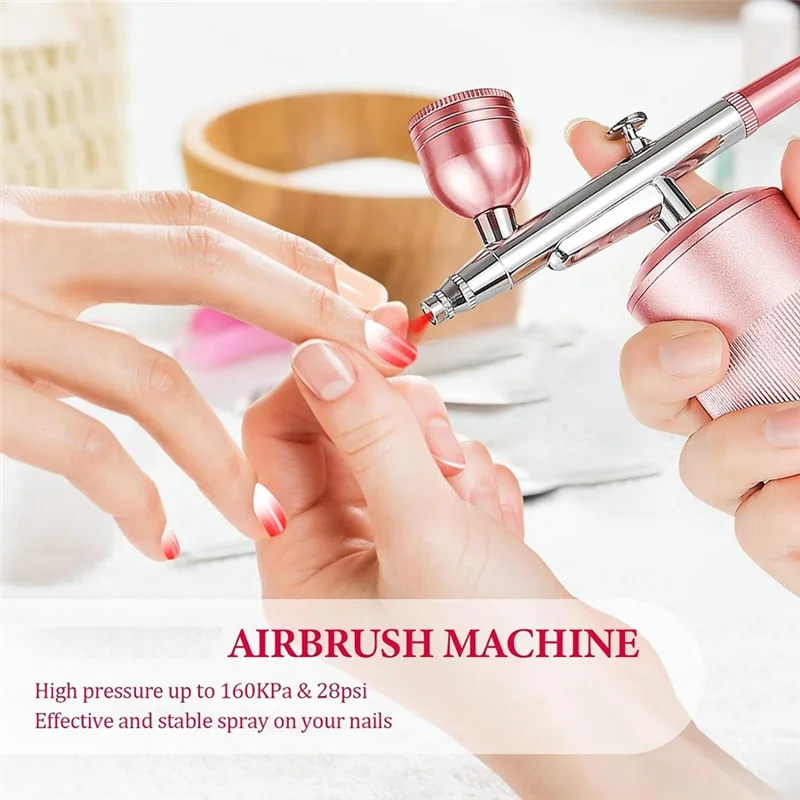 SYW-Airbrush Kit Machine, Rechargeable Handheld Airbrush, Professional Cordless Air Brush For Nail Art, Makeup, (Pink) Durable
SYW-Airbrush Kit Machine, Rechargeable Handheld Airbrush, Professional Cordless Air Brush For Nail Art, Makeup, (Pink) Durable